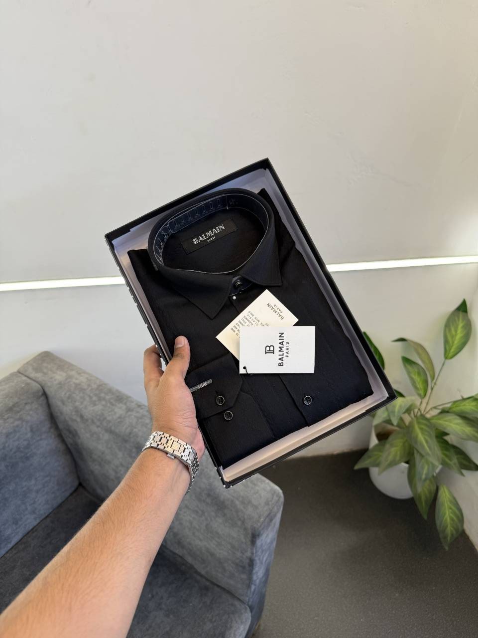 Balman knitted design high quality imported shirt proper box packing black sale