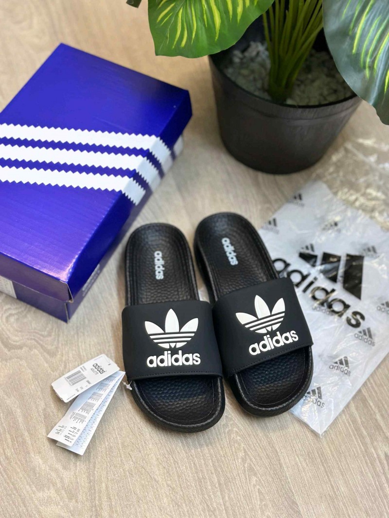 Adiddas Hyper Boost Premium Black White Slides SE12