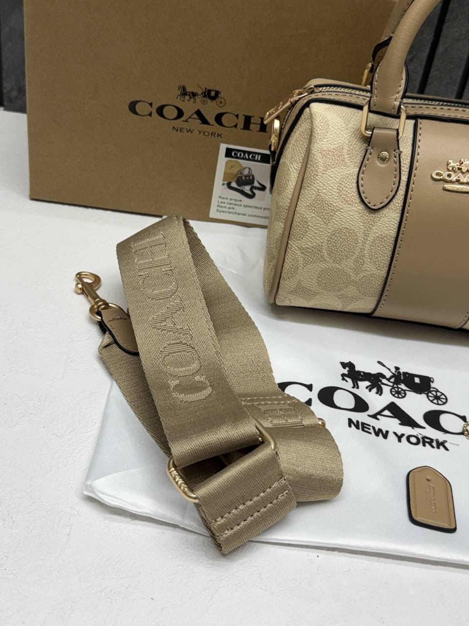 Coacch Rowan Mini Milk Tea With OriginalBox DustCover