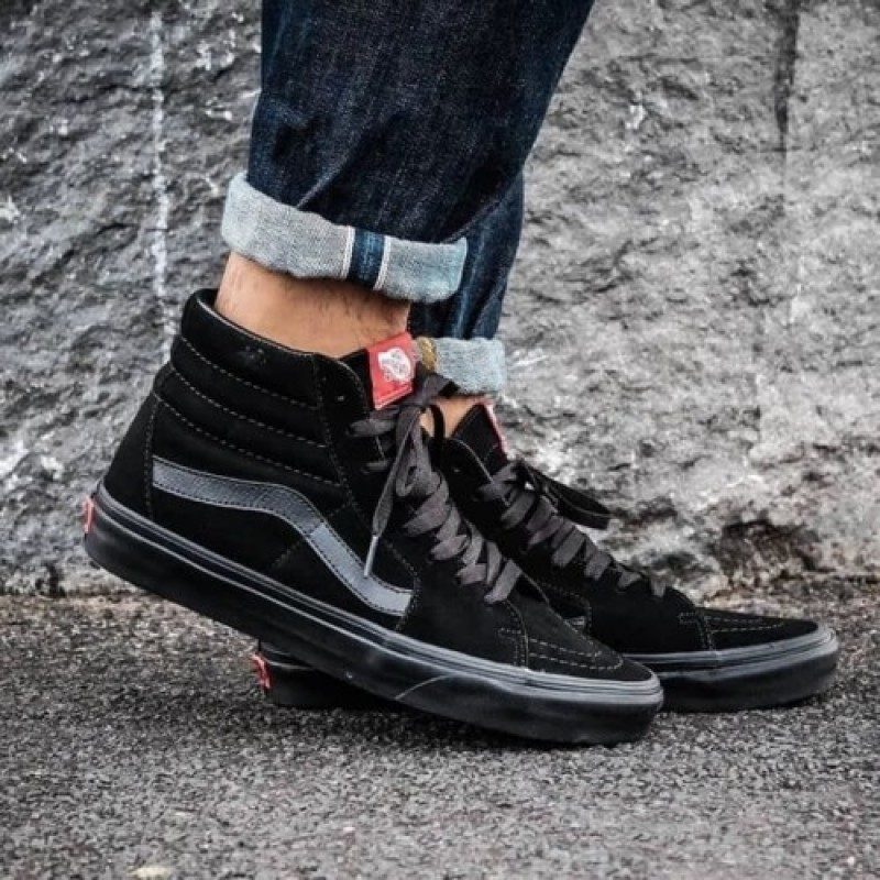 Vans SK8 High Top Sneaker All Black--