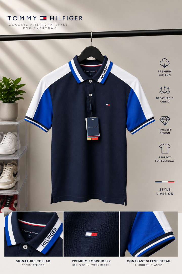 Tommy Hilfiiger Premium Polo T-Shirt With OG Box Packaging 2197