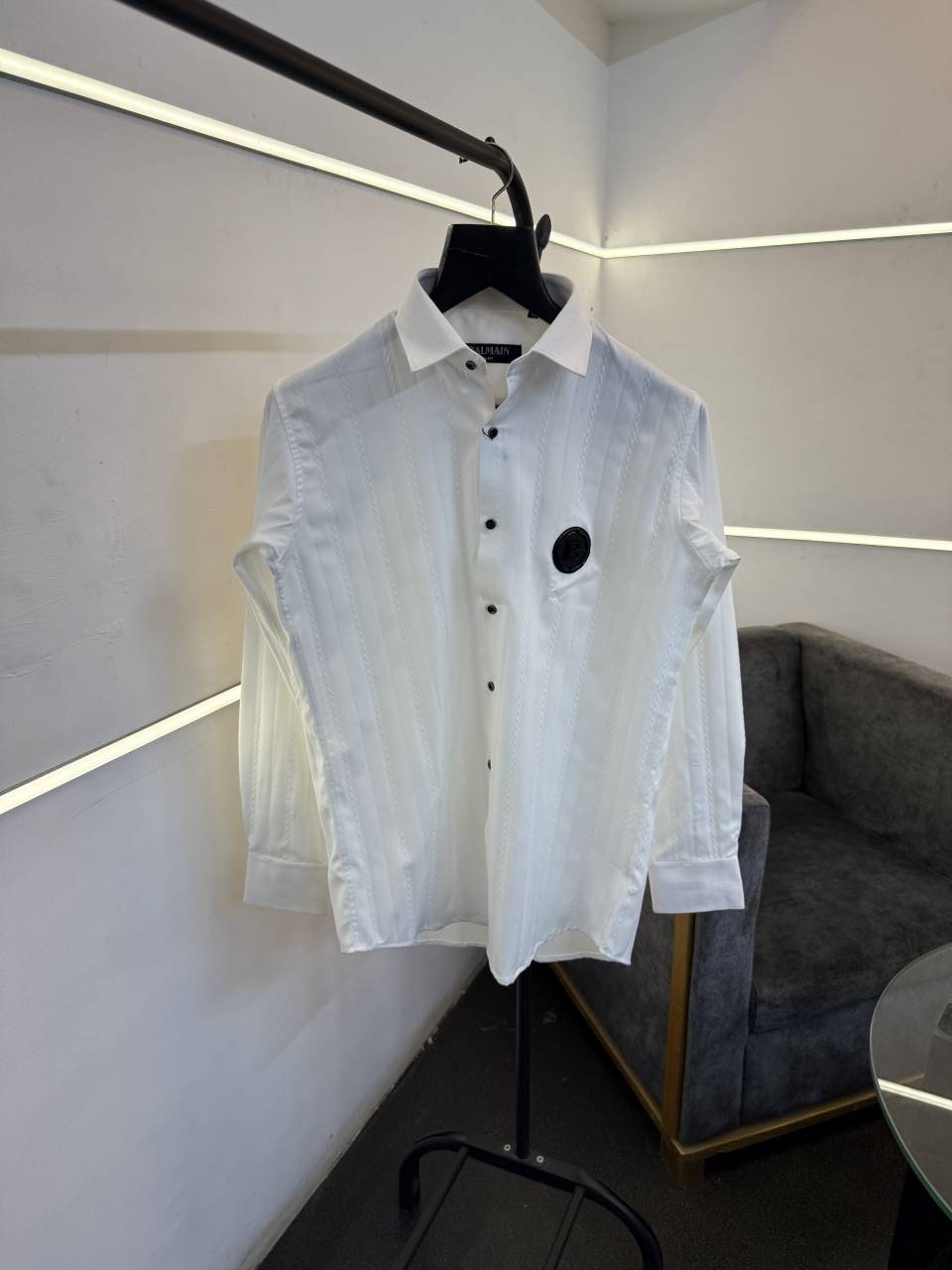 Balman knitted design high quality imported shirt proper box packing white