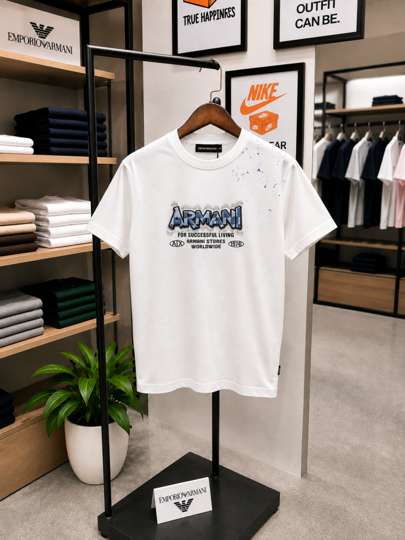 Armaa ni exchange turkey imported round neck tshirt white