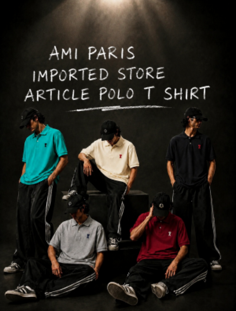 AMI PARIS IMPORTED STORE ARTICxLE POLO T-SHIRT