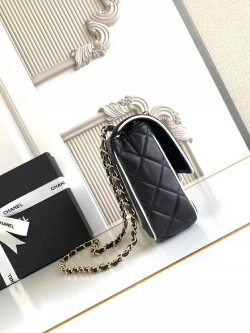 Channel Pearl Classic Panda Flap Shoulder Bag With OG Box & Dust Bag (Black - 1201)