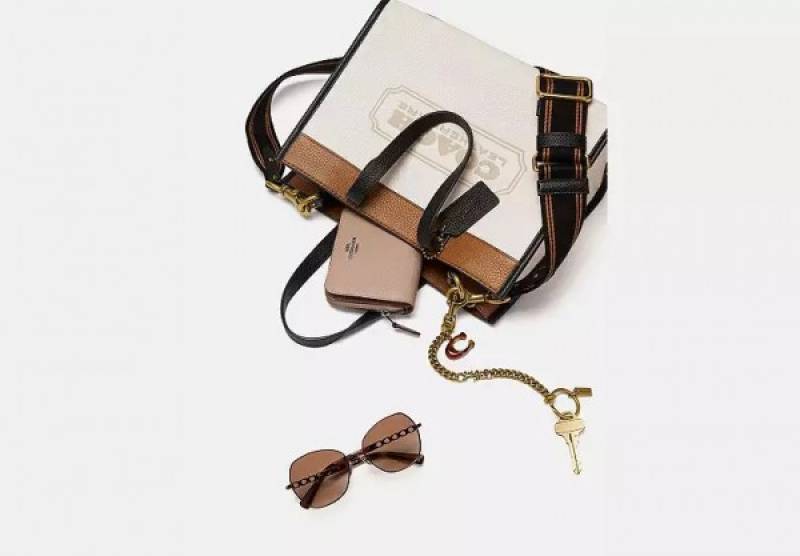 Coaach Field Tote Bag With OG Double Box & Dust Bag & Shoulder Strap & Extra Pouch (White - 116)