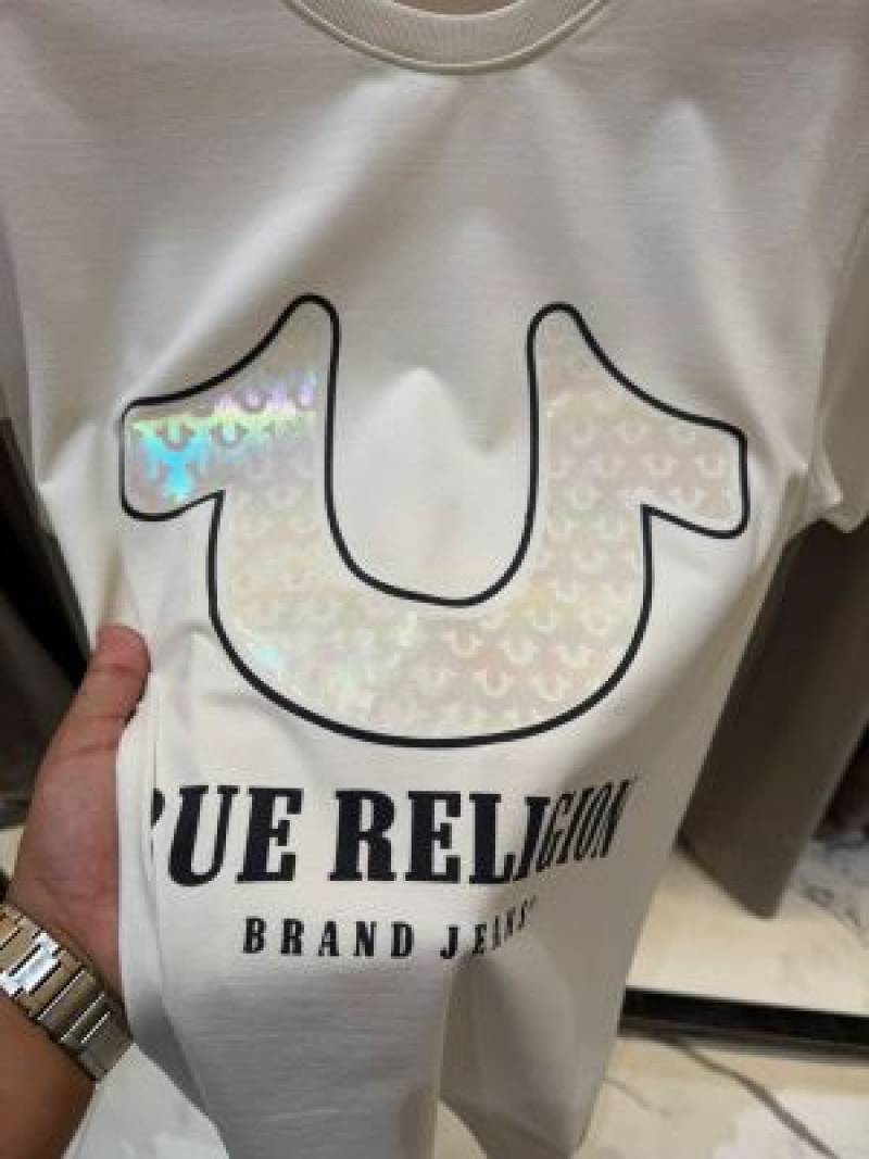 True Religion Embossed Logo Round Neck T-shirt White