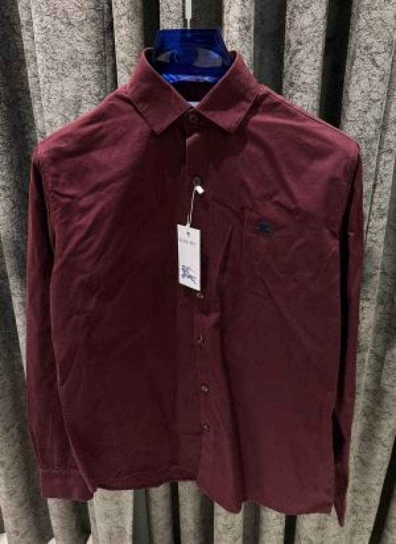 BURBERY IMPORTED STORE ARTICLE SHIRT MAROON