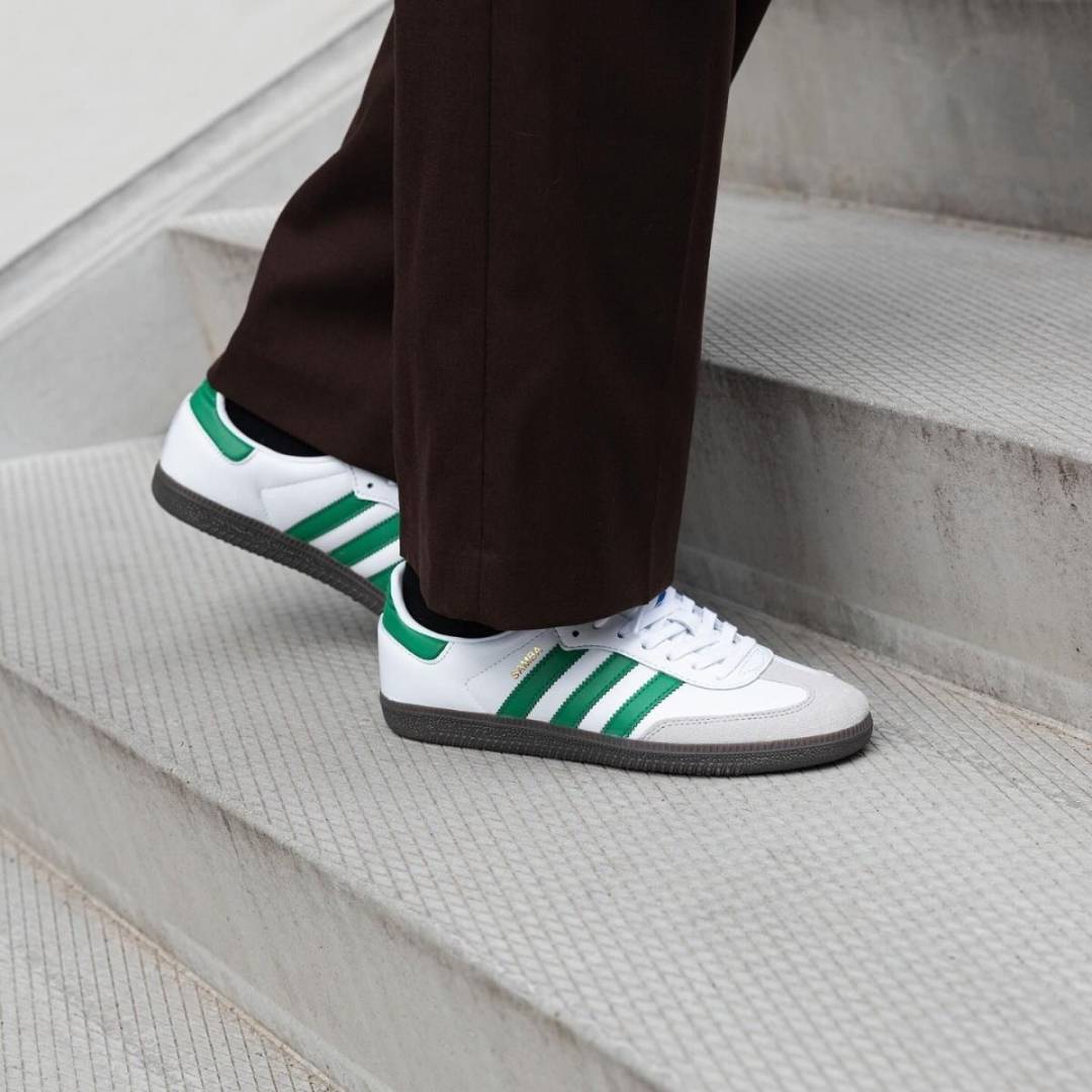 Adiddas Samba White Green Men Leather Quality Fix