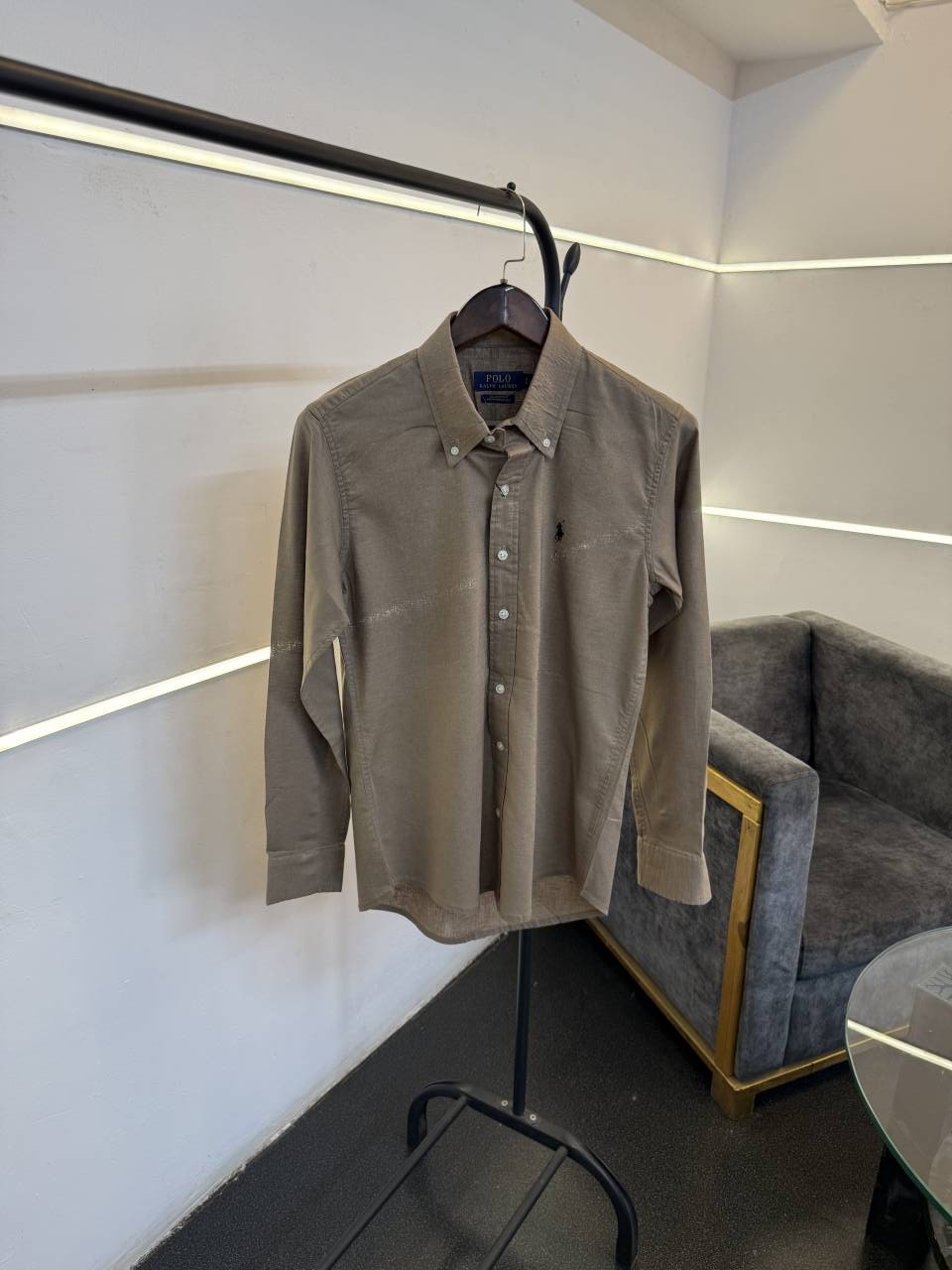 Ralph lauren linen imported shirt beige