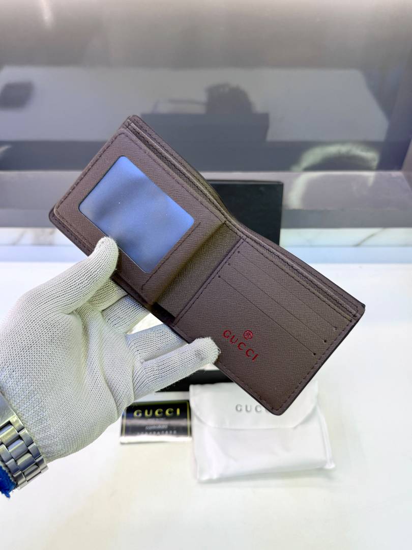 Gucc_ Belt & Wallet Combo Brown Premium Quality Fa 1095