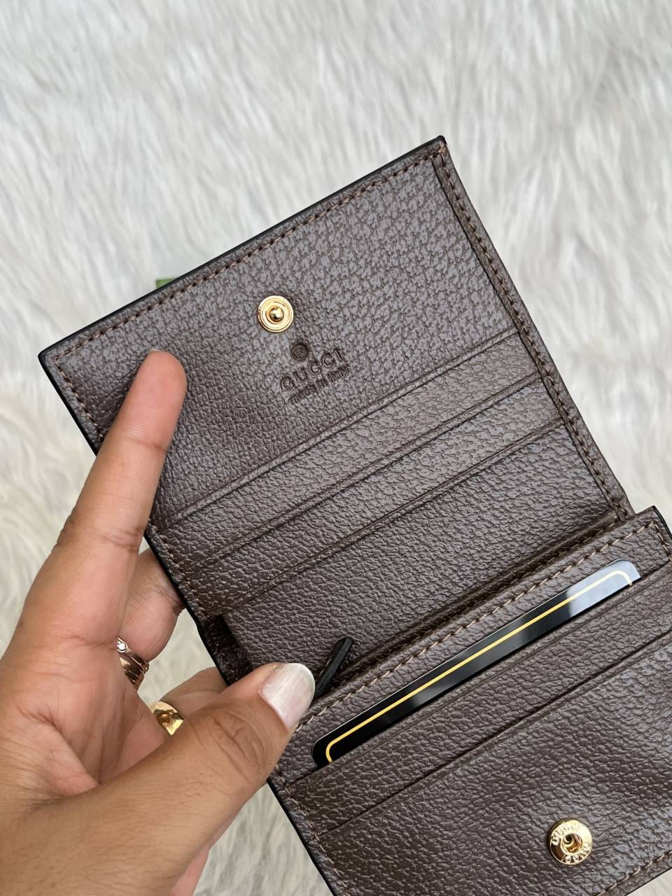 Guchii 02 Brown Mono Wallet With Original Box & DustCover Premium Quality