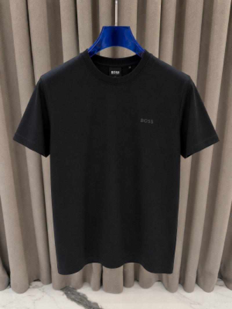 Boss Chest Logo Round Neck T-shirt Black