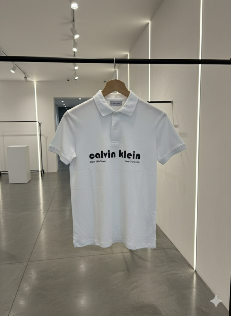 Calvin kline imported polo tshirt white sale