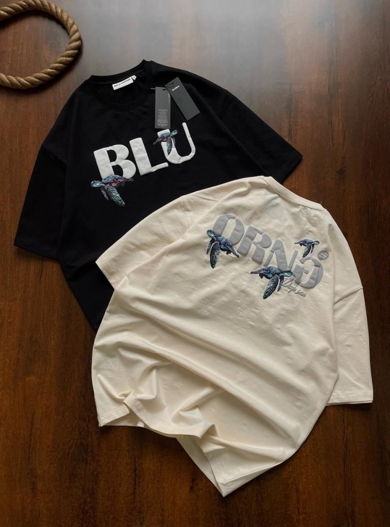 Blu & ORNG Round Neck T-shirt Turtle Edition Cream