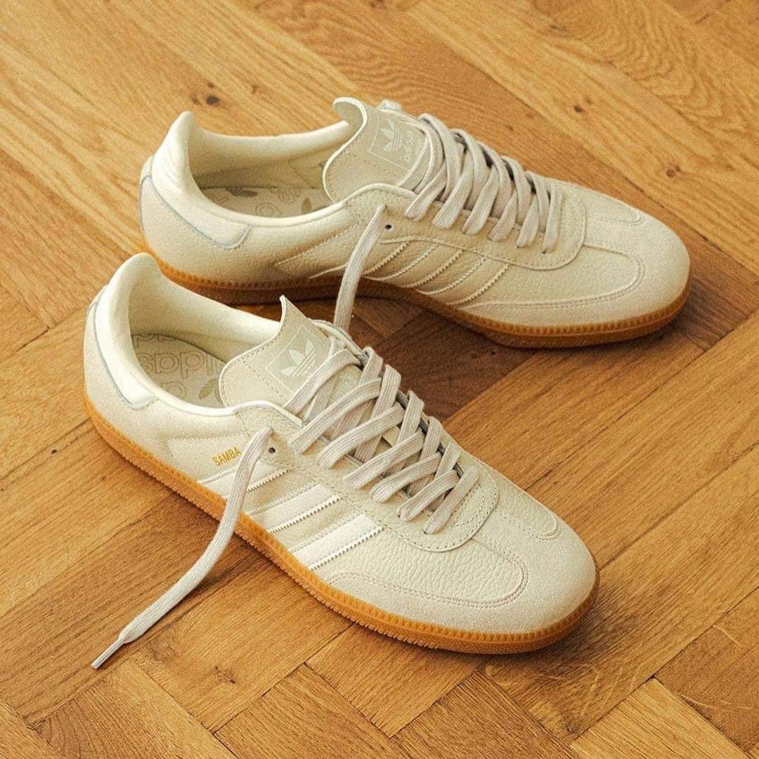 Adiddas Samba Beige Aluminum Gum Women Leather Quality