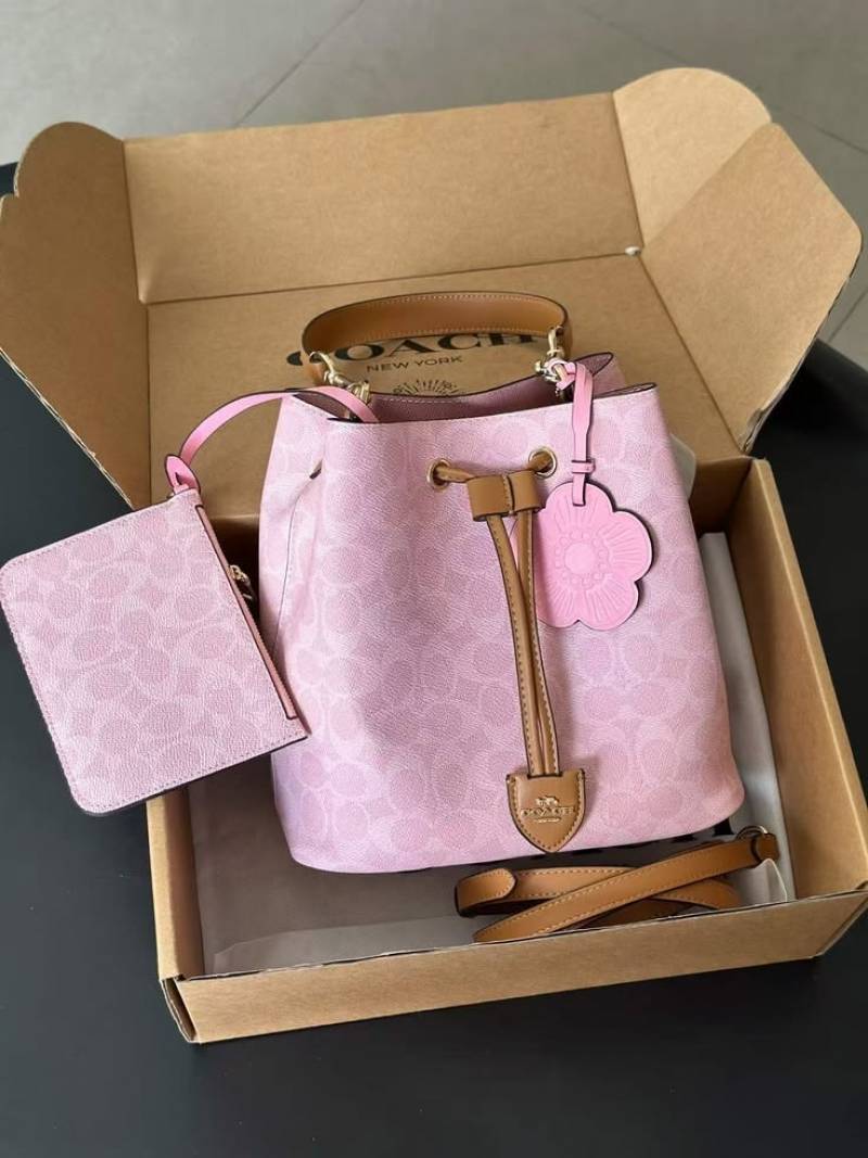 Coacch CB Rowan Bucket Bag In Signature Pink With Original Box CarryBag & DustCover
