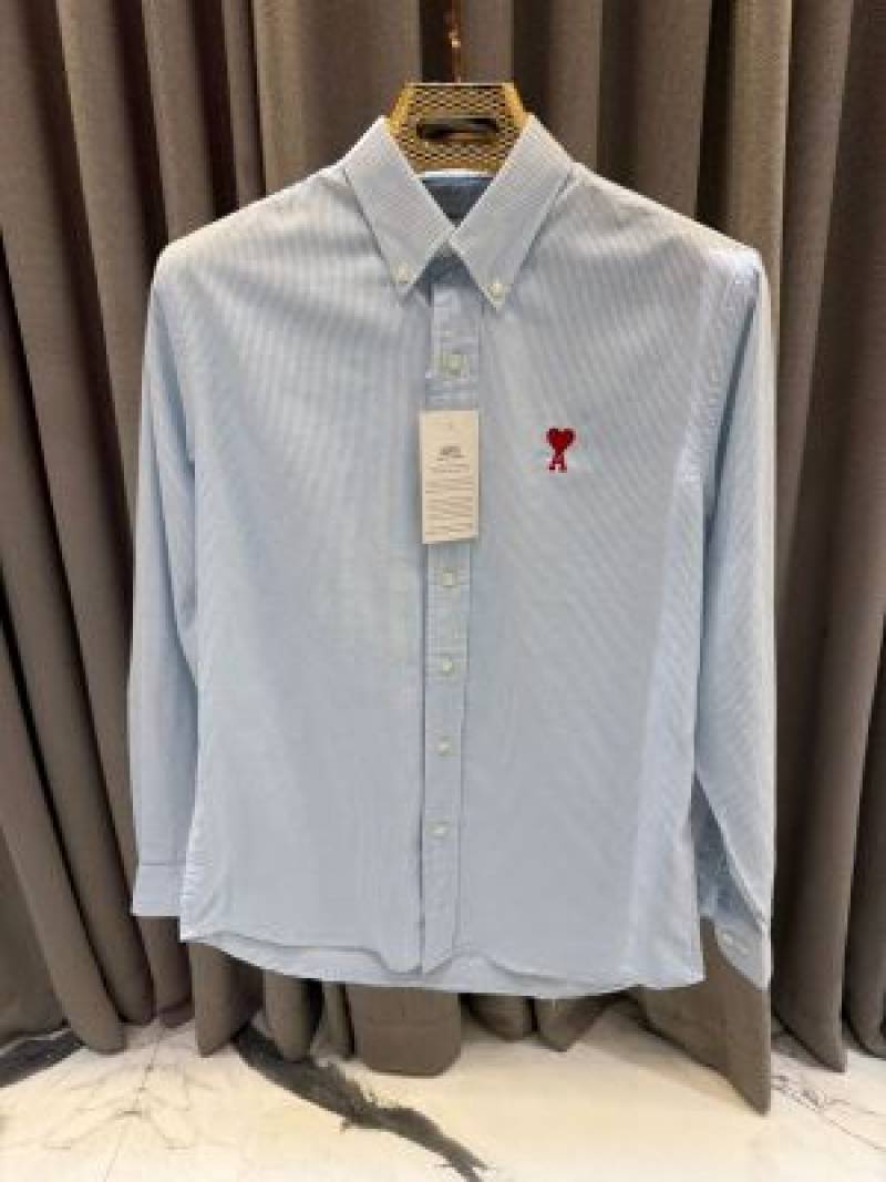 Ami_Paris Linning imported shirt sky blue
