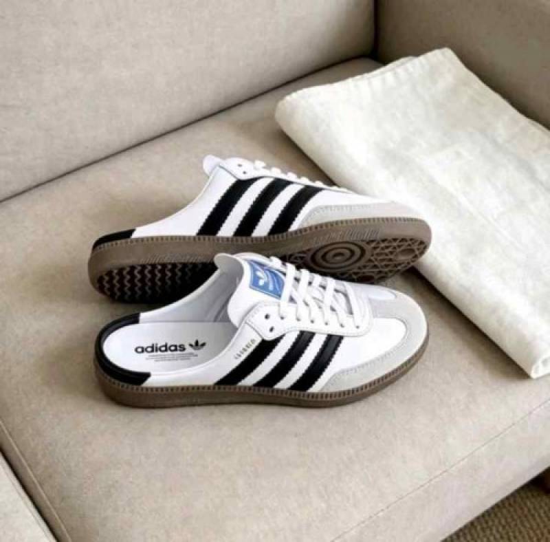Adidaas Samba Mule White Black For Mens 669