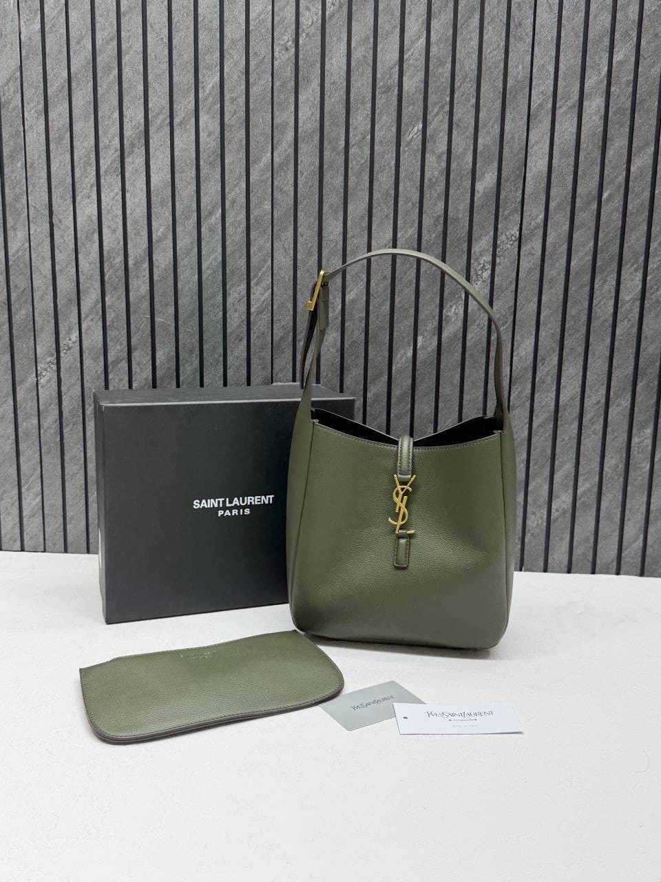 Ysl Saint Laurent Le 5 A 7 Hobo Shoulder Bag With Original Box & Dust Cover