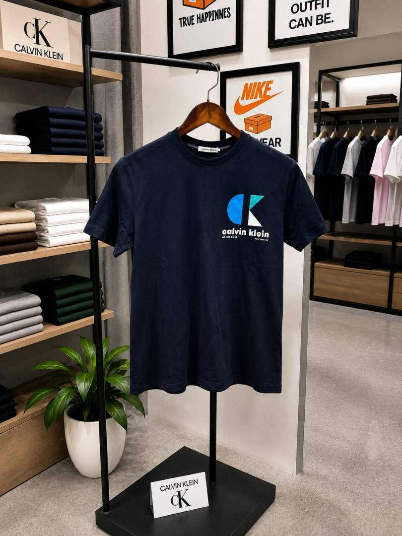Calvin klei  imported round neck tshirt navy blue