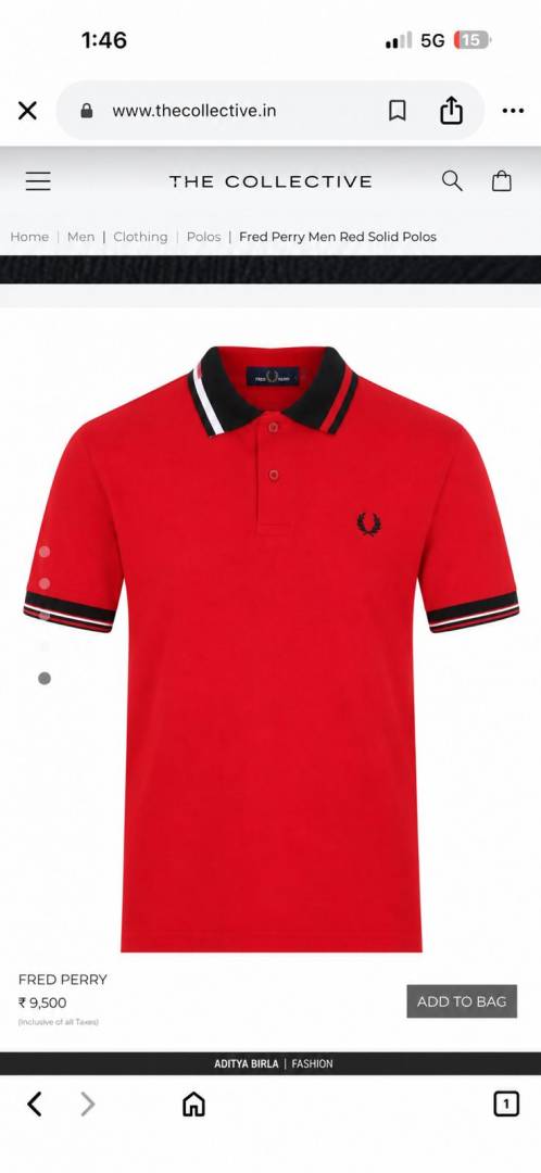 Fred Perry Chest Logo Polo T-shirt Red