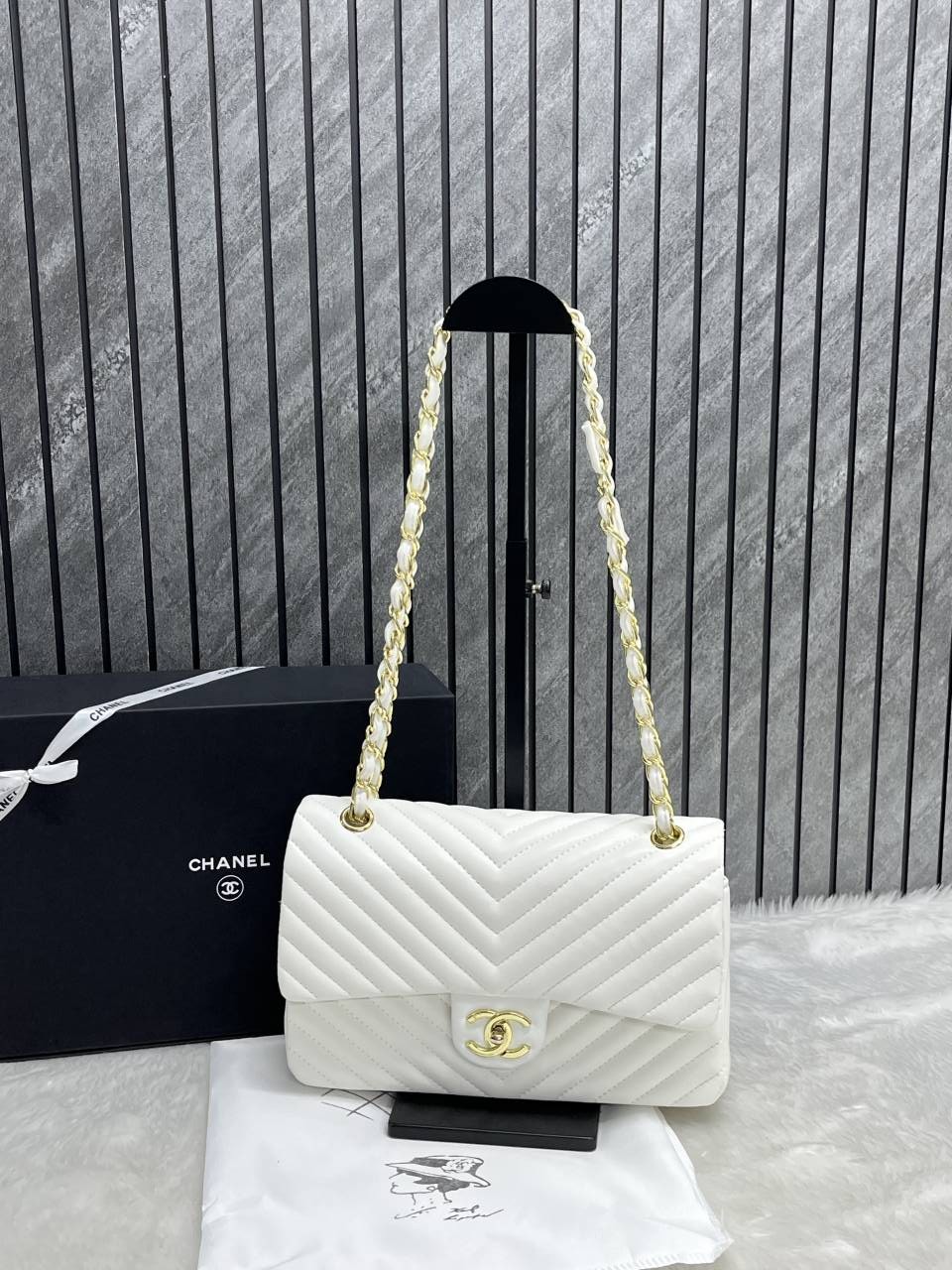 Chennel_Jumbo_Large_Highend_ShoulderBag_With_OriginAuldoubleBox_Packing_RibbonPack_Box