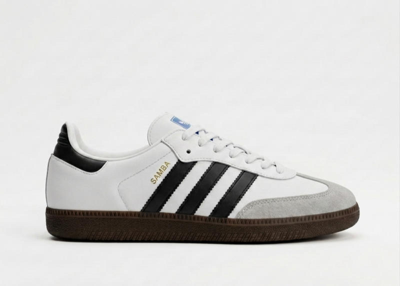 ADIDDAS SAMBA WHITE BLACK SPECIAL BIG SIZE WITH KEYCHAIN MENS FIX