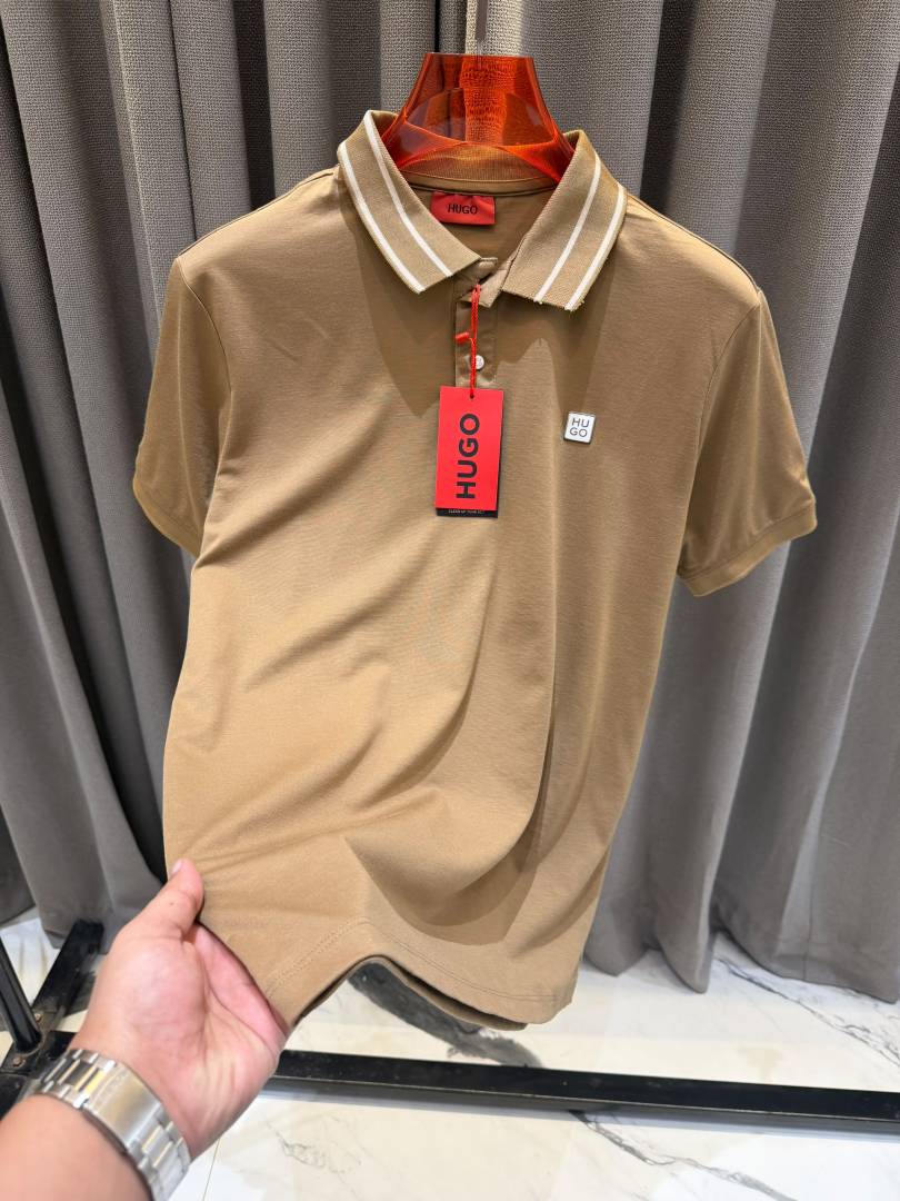 Boss Chest Logo Polo T-shirt Brown