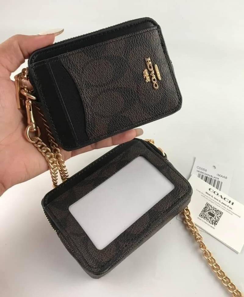 Coacch_CC-3_Zip_Card_Case_Mini_Wallet_With_Original_Box