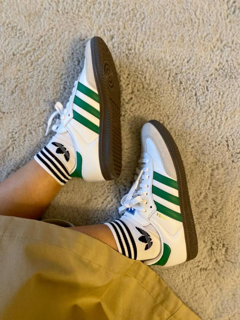 Adiddas Samba White Green Men Leather Quality Fix