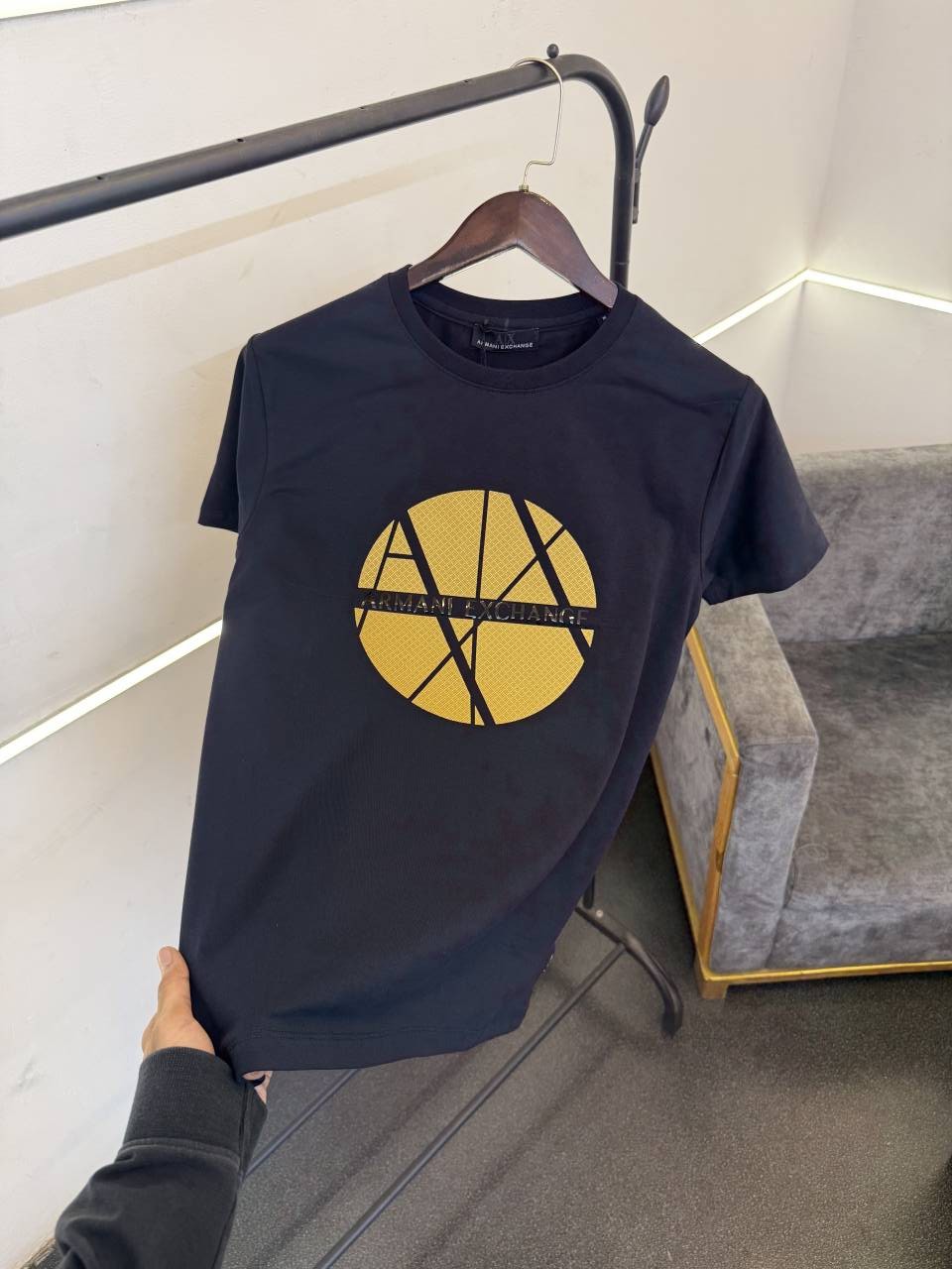 AX nevy blue turkey imported 3d print round neck tshirt