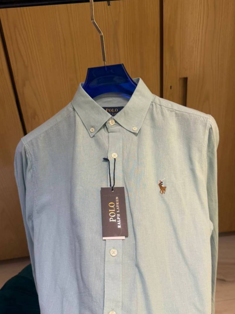 RALPx-H L-xAUREN P-OLO IMPORTED STORE ARTICLE SHIRT linen fabric