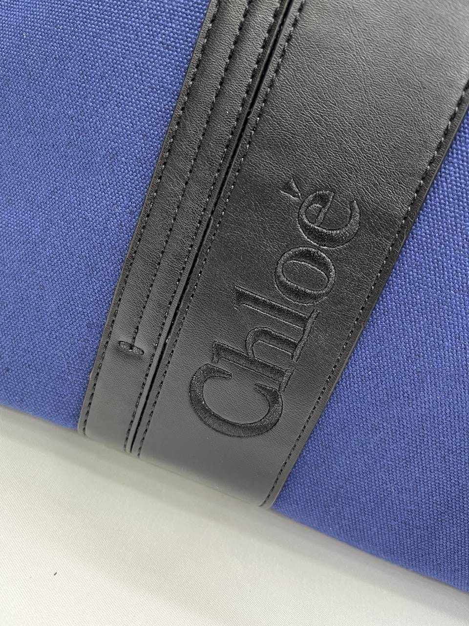 Chloe Woody Canvas Tote Bag Large With Dust Cover