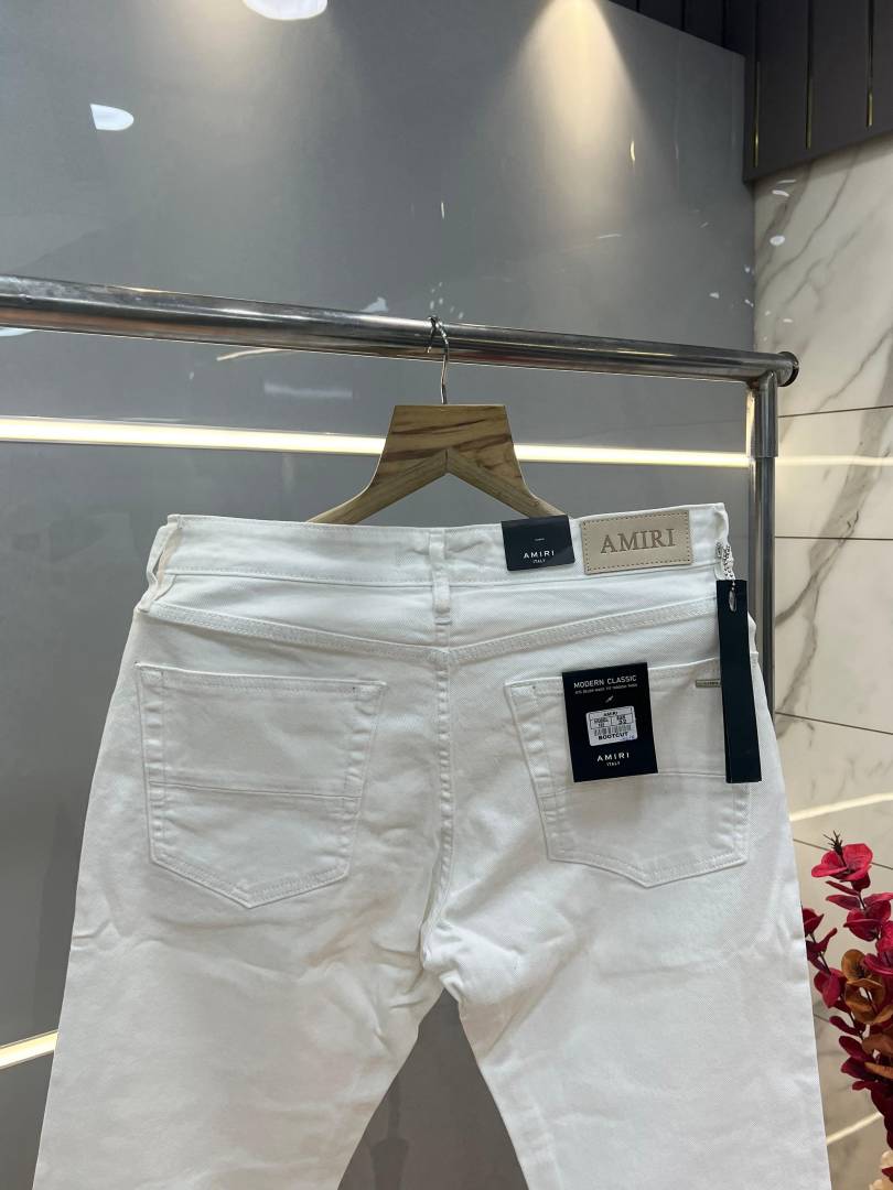Ameeri White Boot cut Premium Imported Stretchable lycra fabric Denim 3718