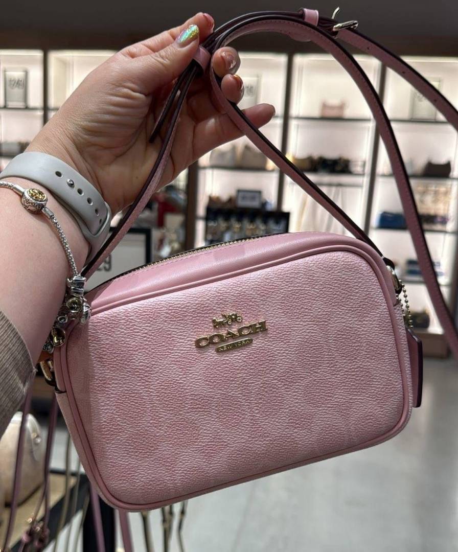 Coacch Jamie Pink Camera Crossbody Bag With OriginalBox DustCover CarryBag