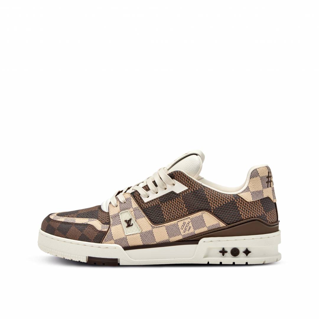vuitto nn lv Trainer sneaker checkered brown with full kit