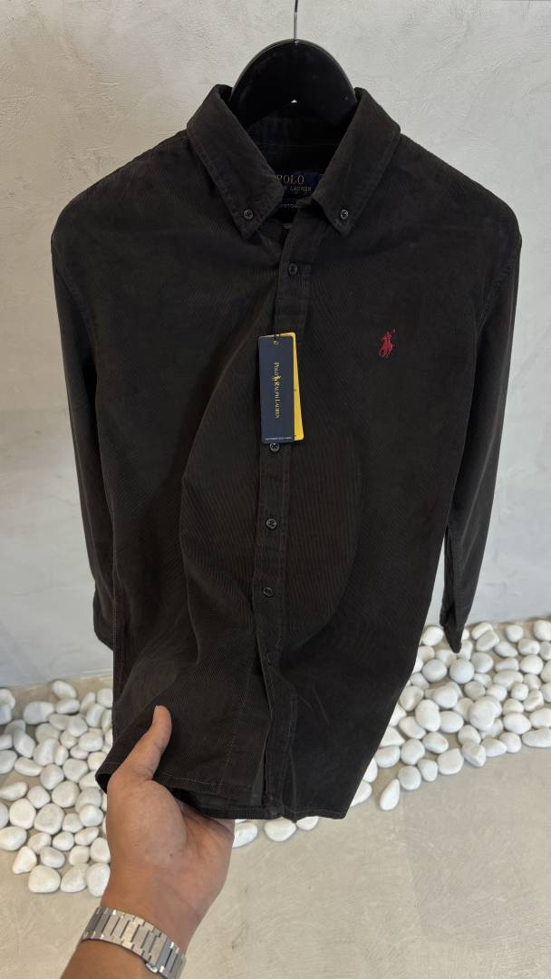 Ralf Lauren Polo Black Corduroy Shirt 1020