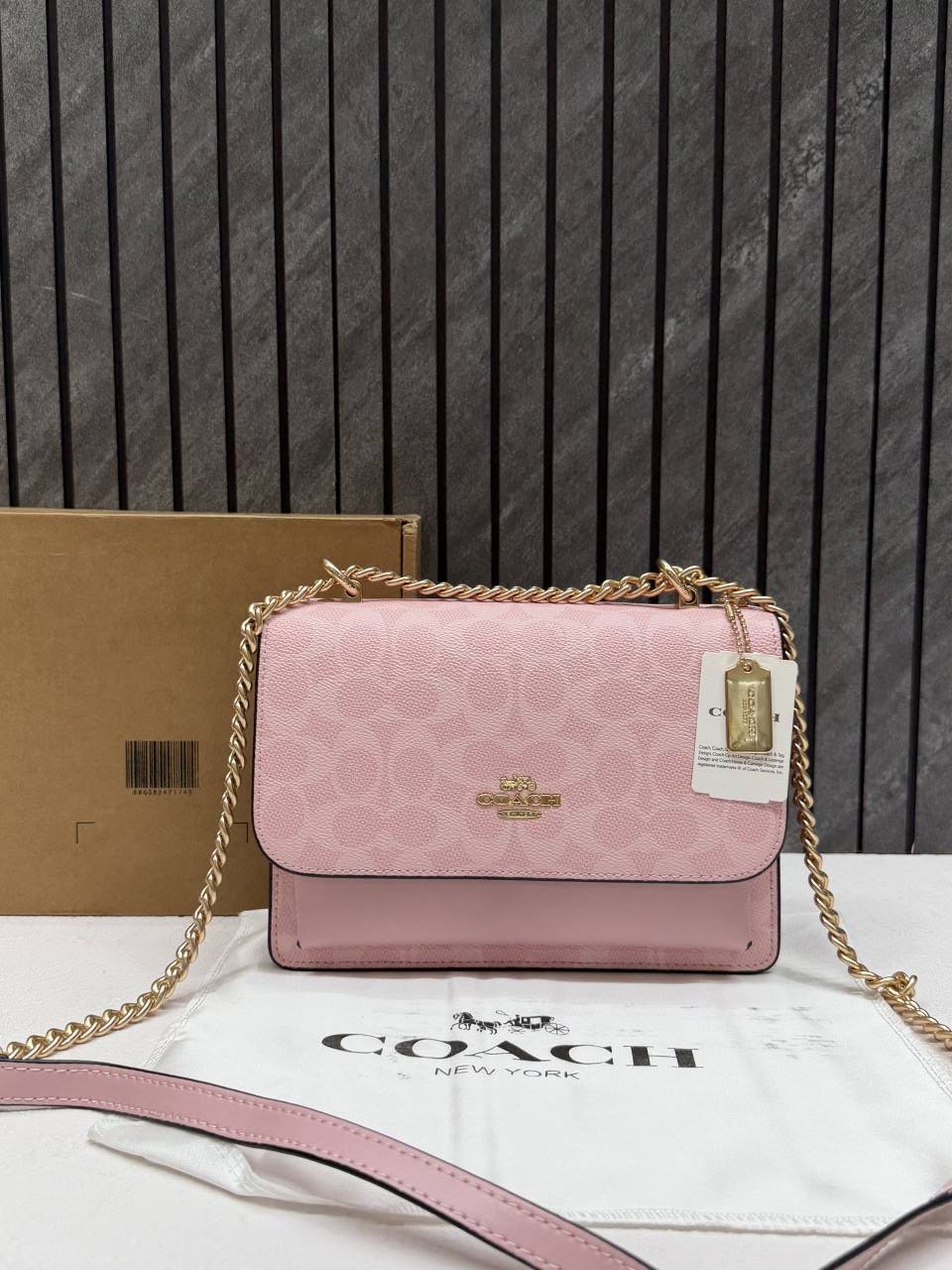 Coacch Klare Pink Mono Highend ShoulderBag With OriginalBox & DusTCover Metal Tag