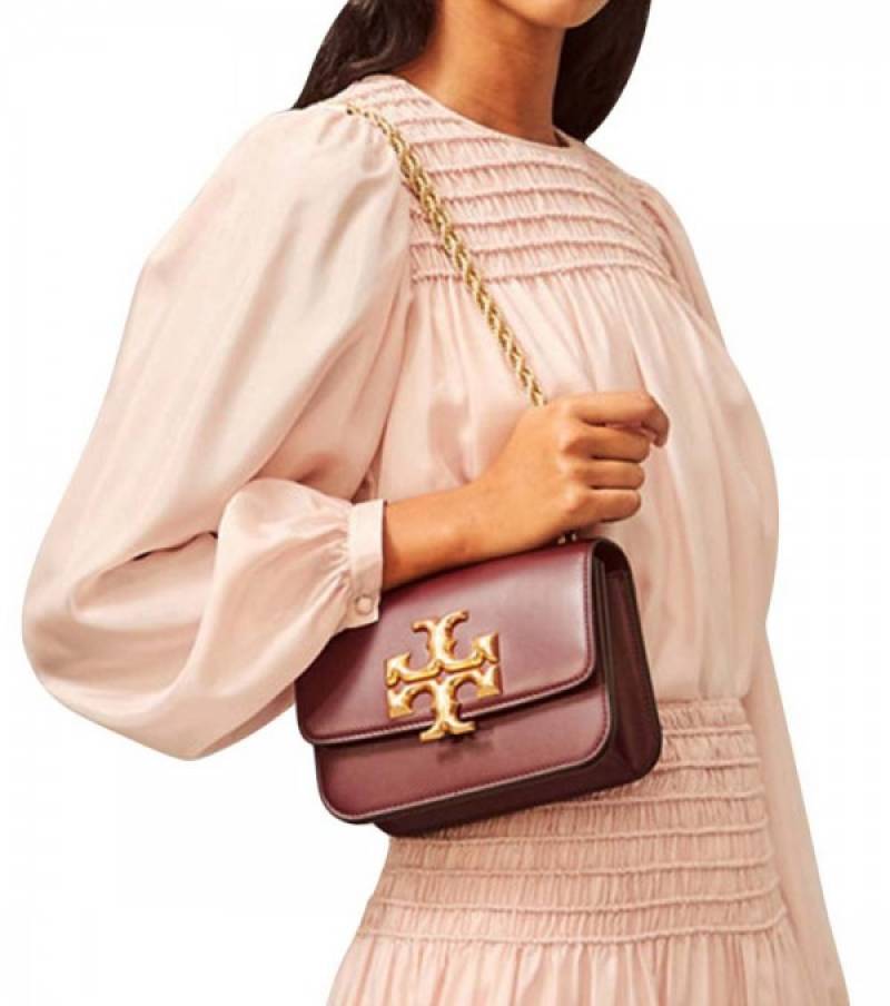 Tory564 Burch Eleanor Premium Quality Shoulder Bag With OG Box & Dust Bag (Wine - 564)