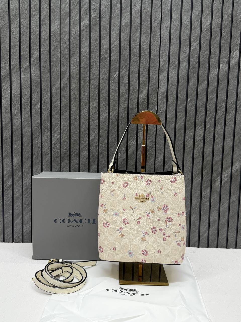 Coacch Bucket Floral Print With Original Box & DustCover