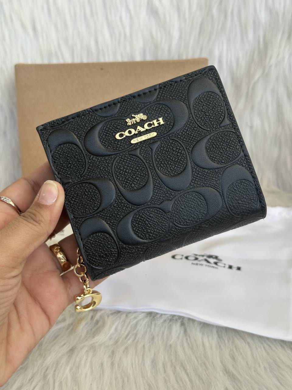 Coach_Snap_Wallet_Black_Edition_Coded_With_OriginalBox_DustCover_Tags