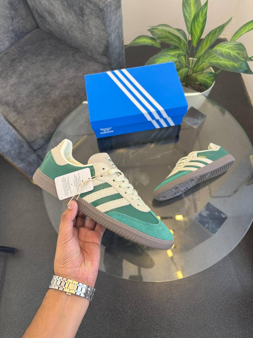Adiddas samba og collegiate green cream white