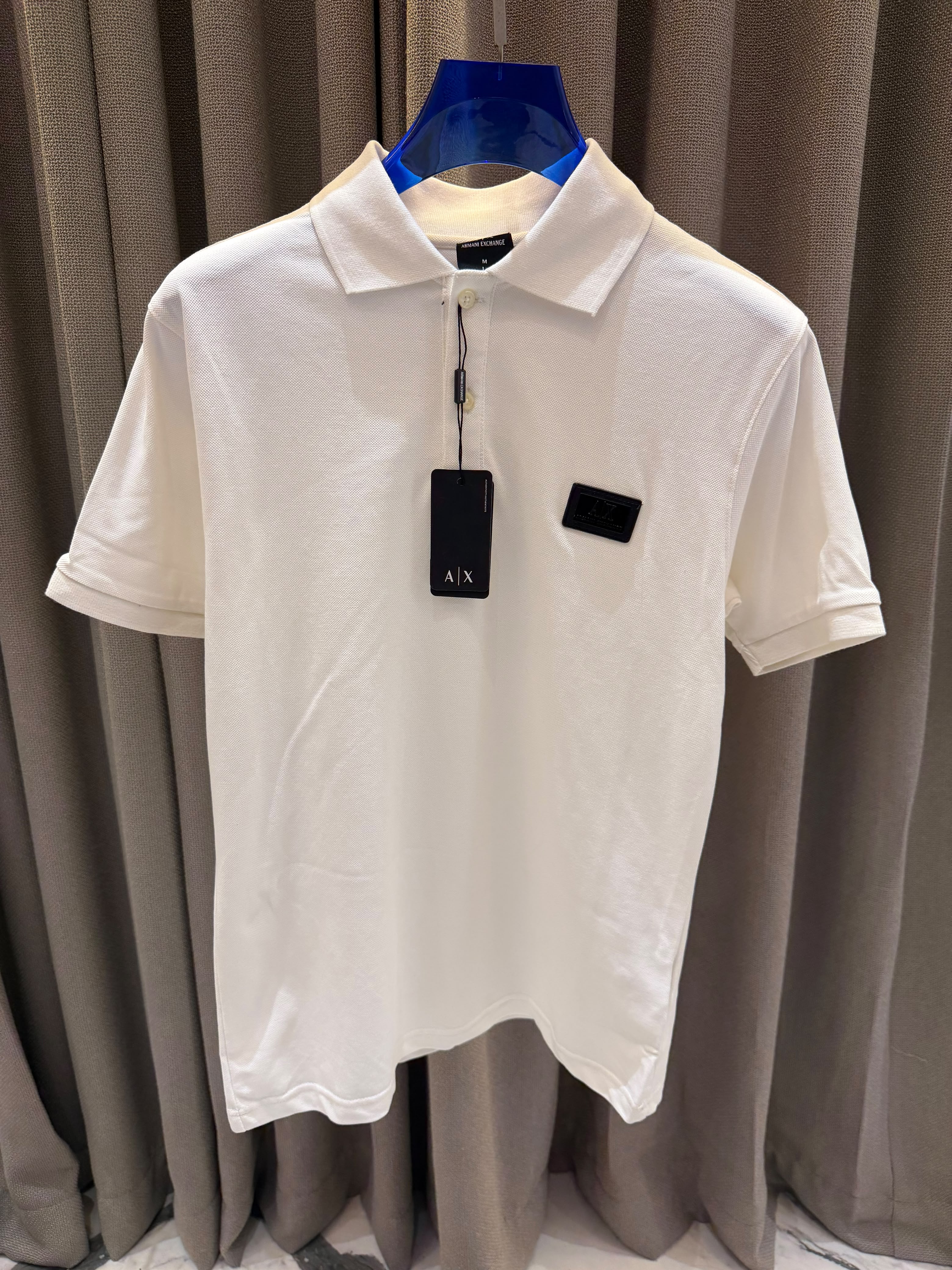 AX Chest Logo Polo T-shirt White