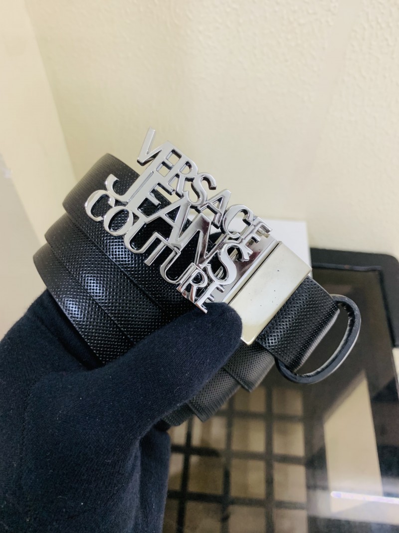 22 VERSACE SILVER PREMIUM QUALITY REVERSIBLE BELT WITH BOX