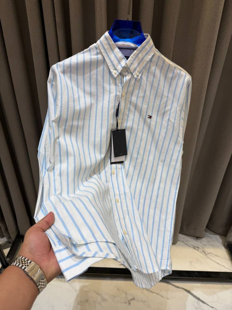 Tommy Hilfigar Chest Logo Lining Full Sleeves Shirt