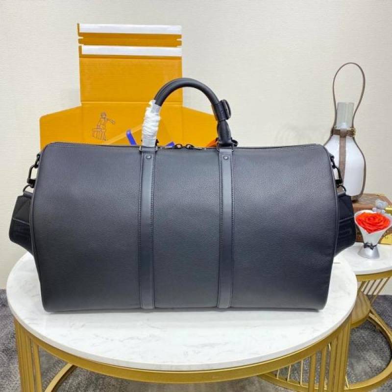 Loius686 Vuitton LV Keepall Bandoulire Premium Unisex Duffle Bag With Dust Bag & Accessories (Black - 686)