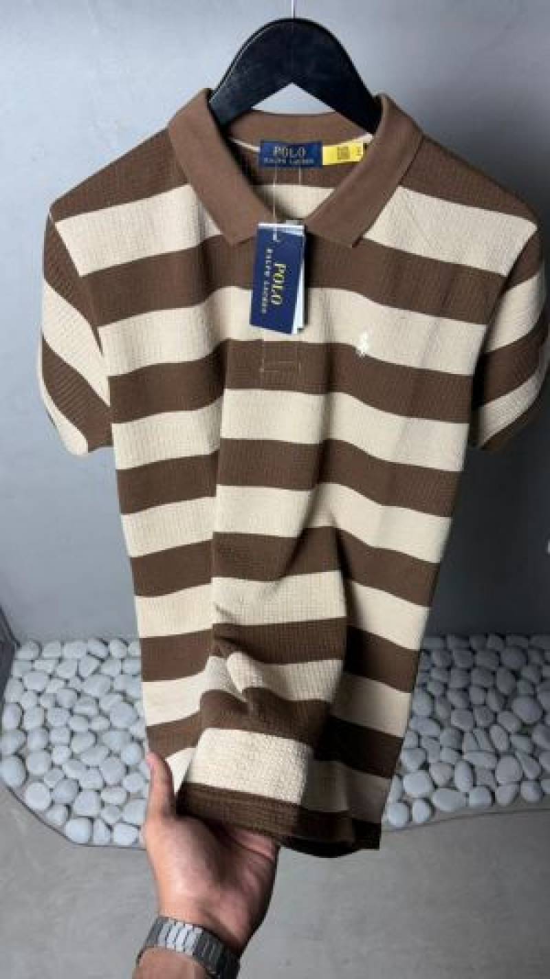Ralp_ Laure_n Premium Knit Striped Polo T-Shirt With OG Box Packaging 1469. Sale offer  VS1000