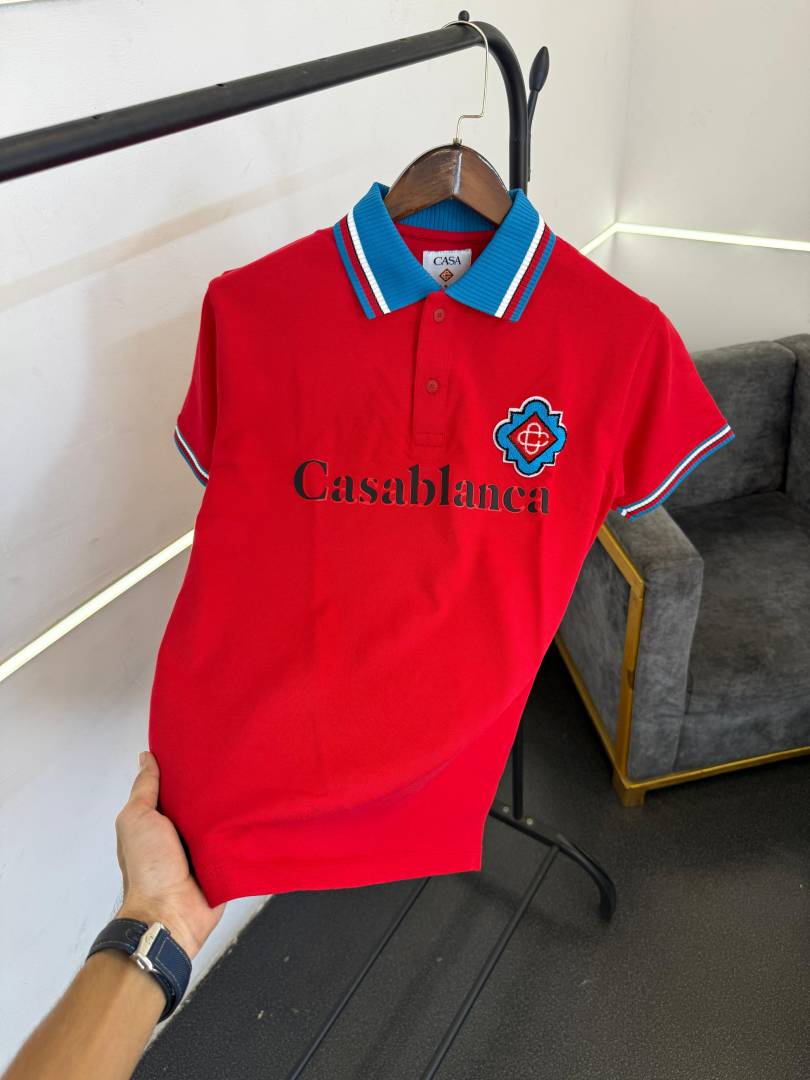 Casablanca imported box pack polo Tshirt Red