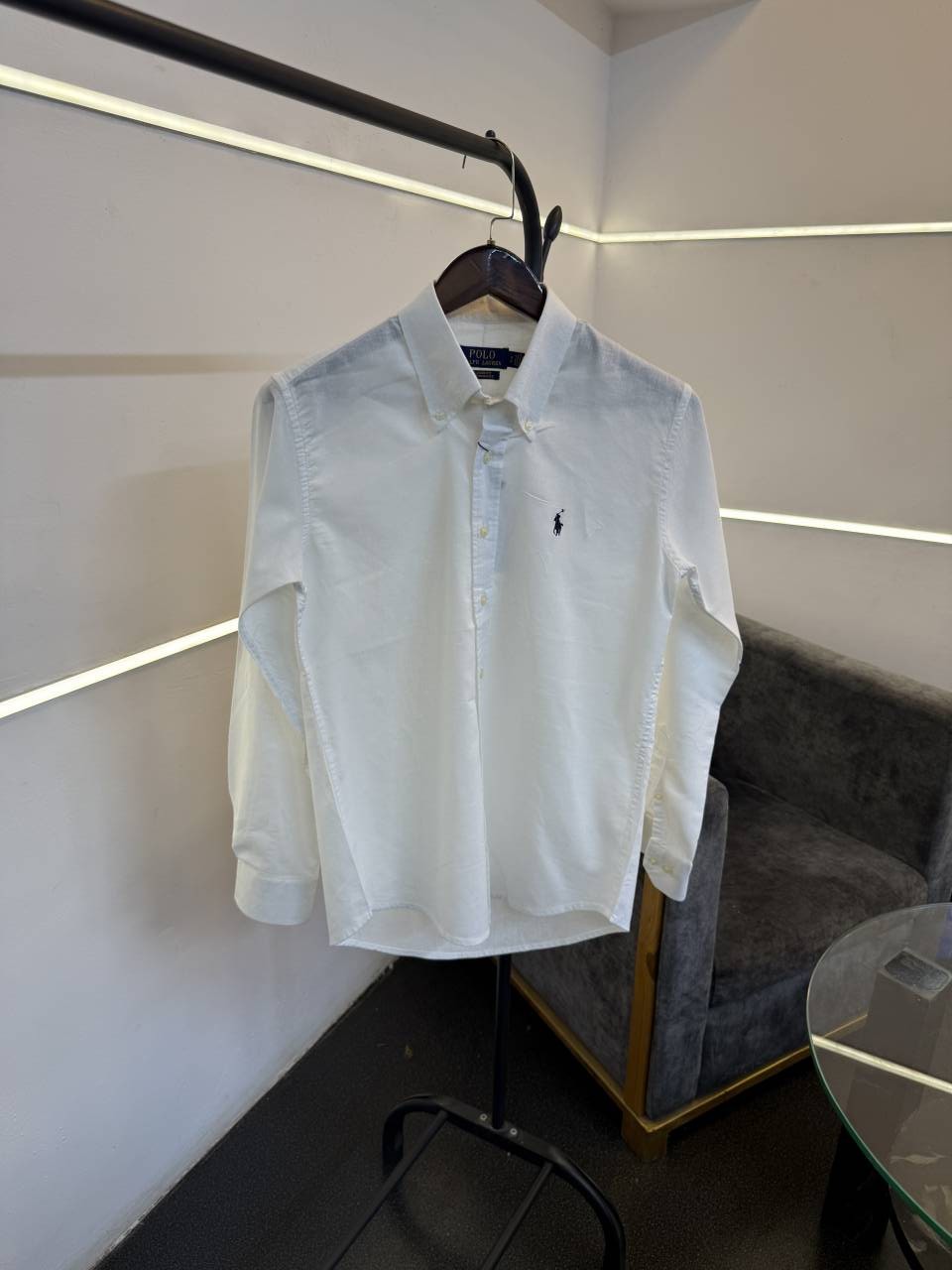Ralph lauren linen imported shirt white